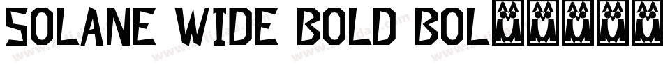 Solane Wide Bold Bol字体转换